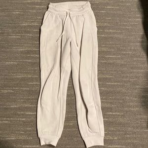 lululemon white opal scuba jogger size 0